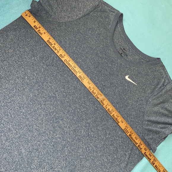 NIKE dry fit heather blueish gray short sleeve crew neck top NEW size 2X - Picture 7 of 7